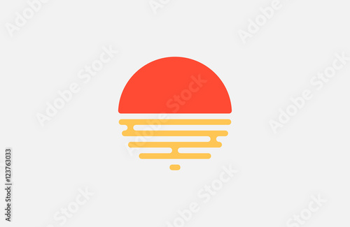 Sun logo design. Creative sun symbol. Line sun logo