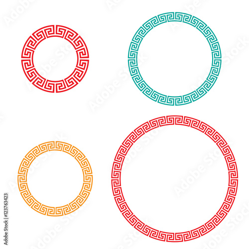Retro Chinese circle window and photo frame