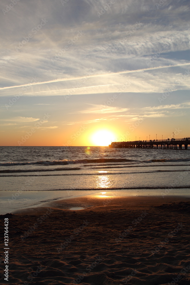 Naklejka premium Sunset in Palanga