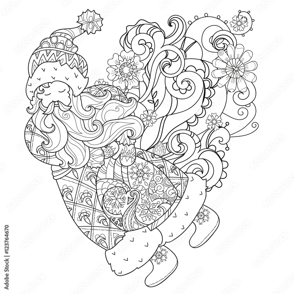 Vector cute christmas fairy tale town doodle. Vector cute christmas fairy tale town doodle.