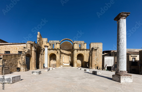 Ruins of the 18th century church destroyed by the earthquake in 1968 in Salemi, Sicily photo