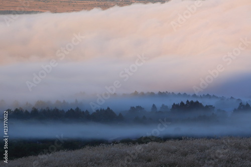 霧に覆われた台地