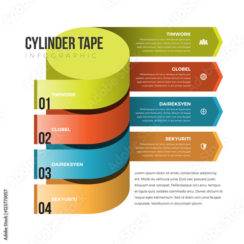 Cylinder Tape Infographic