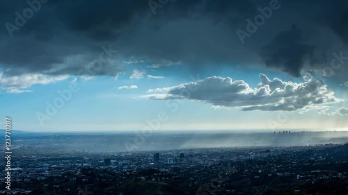 West Los Angeles Rainfall Overcast Weather Timelapse