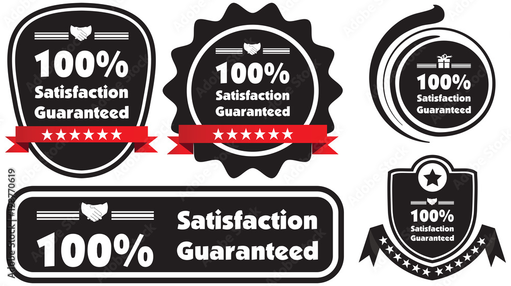 Fototapeta premium 100% Satisfaction Guaranteed vector illustration label.