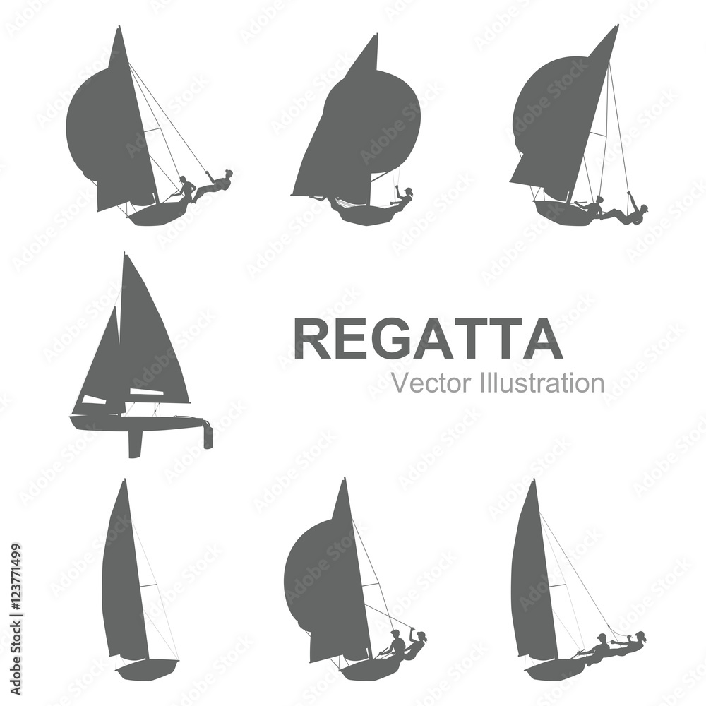 Fototapeta premium Sailboat vector illustration
