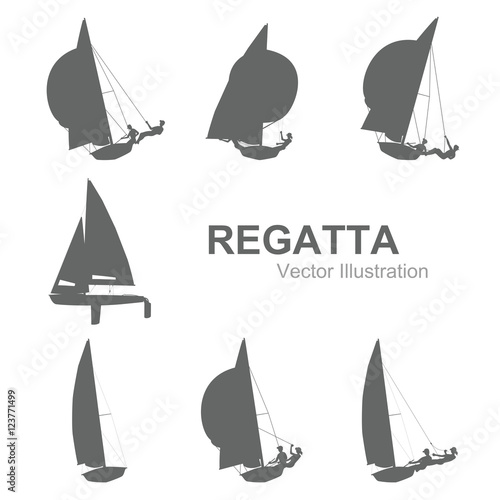 Sailboat vector illustration photo