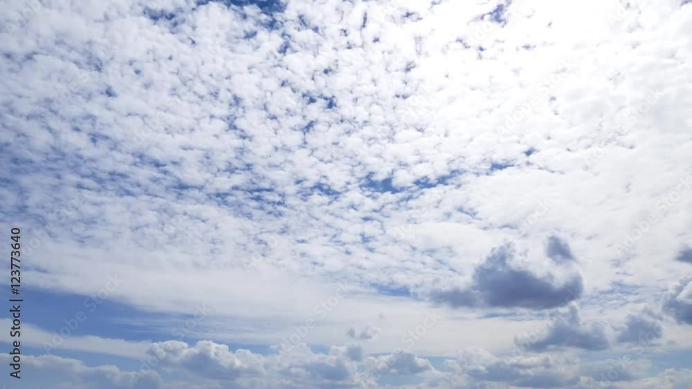 Cloudscape time-lapse 4k nature video: rolling cumulus clouds moving on blue sky sunny day Cloudscape time-lapse 4k nature video: rolling cumulus clouds moving on blue sky sunny day