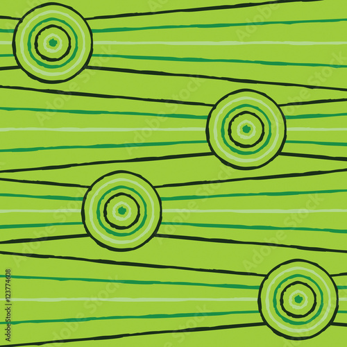 Abstract Aboriginal line painting in vector format.