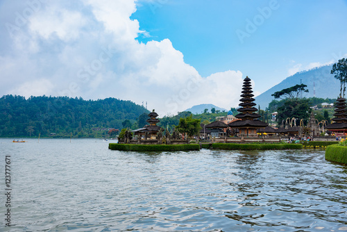 Pura Ulun Danu Bratan, Hindu temple on Bratan lake, Bali island,