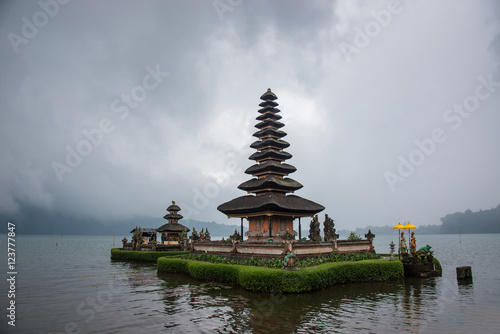 Pura Ulun Danu Bratan  Hindu temple on Bratan lake  Bali island 