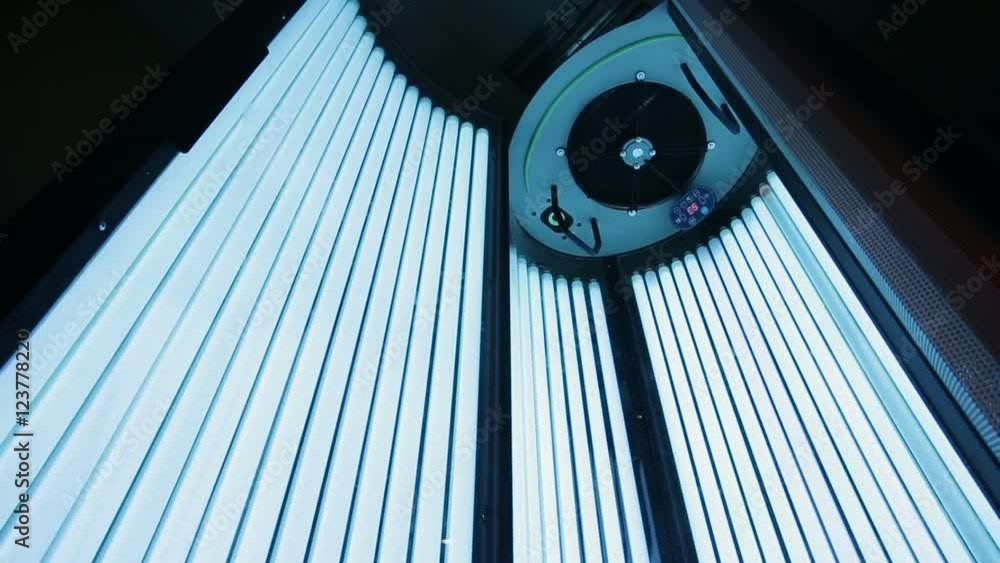 Tanning booths.Spa clinic solarium.Solarium. Stand up tanning system