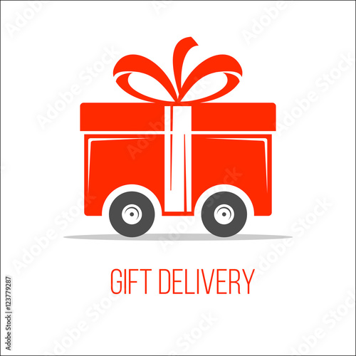 Delivery gift icons. Logo for design. Vector illustration