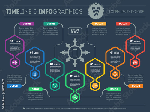 Web Template of a pyramidal chart, diagram or presentation. Vect