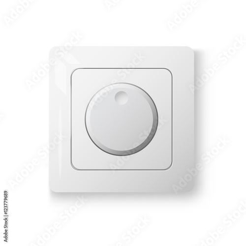 Dimmer power switch, realistic 3d object