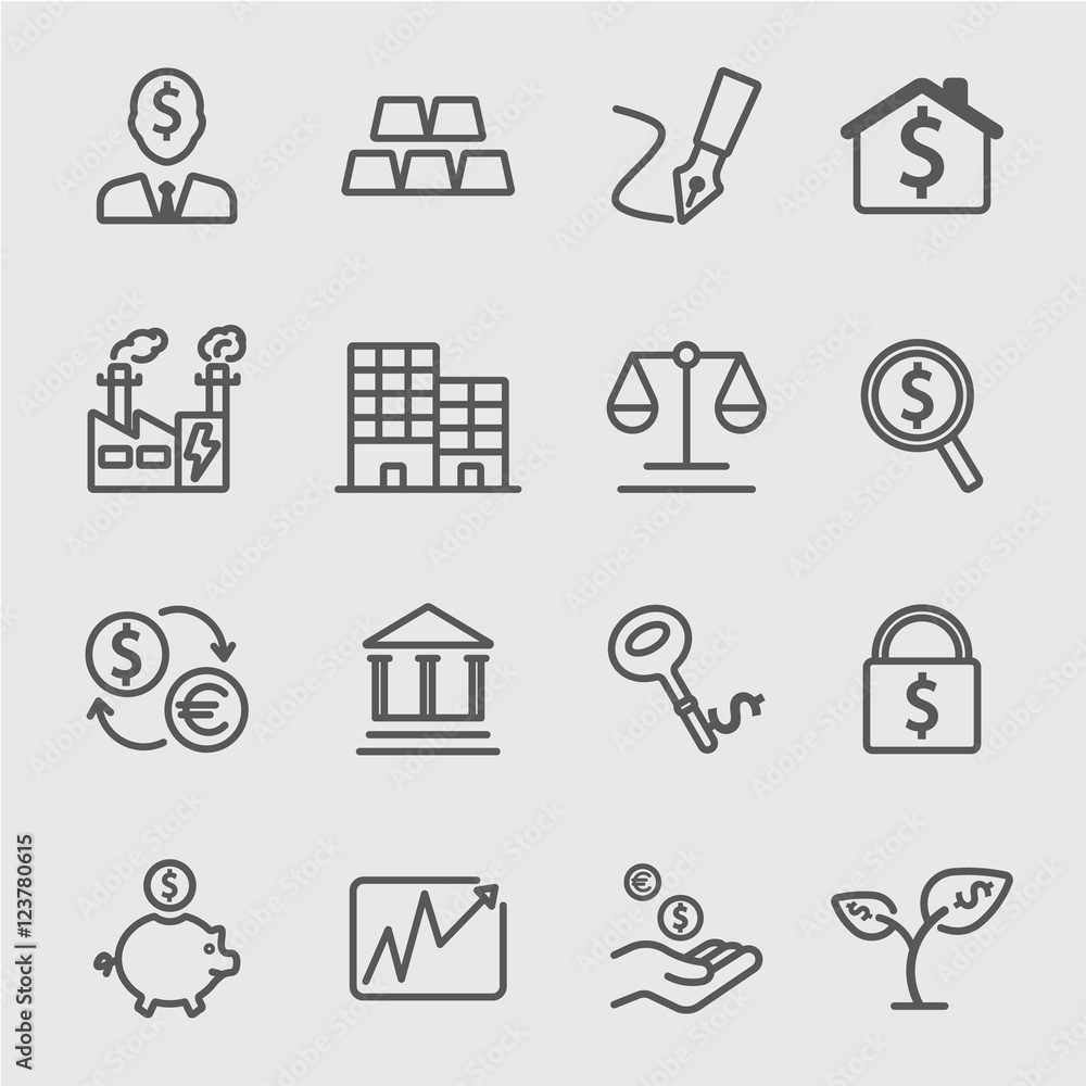 Investment line icon Investment line icon