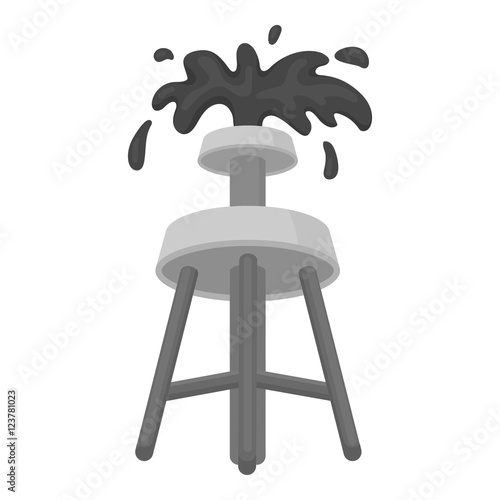 Oil rig icon in cartoon style isolated on white background. Arab Emirates symbol stock vector illustration.