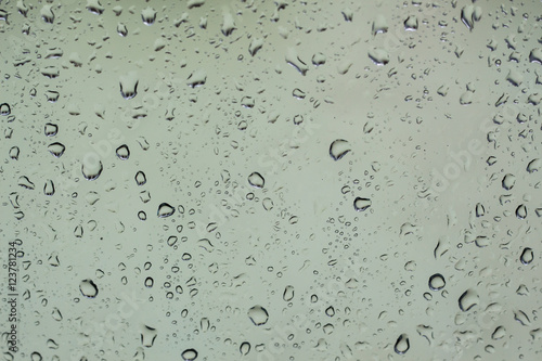 Drops of rain water during the rainy season.