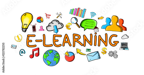 Hand-drawn e-learning illustration