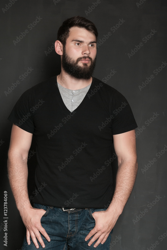 Portrait of handsome man with beard Portrait of handsome man with beard