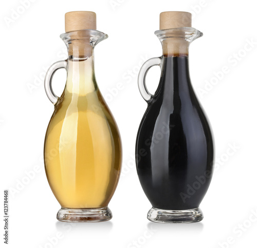 Olive oil and vinegar bottles