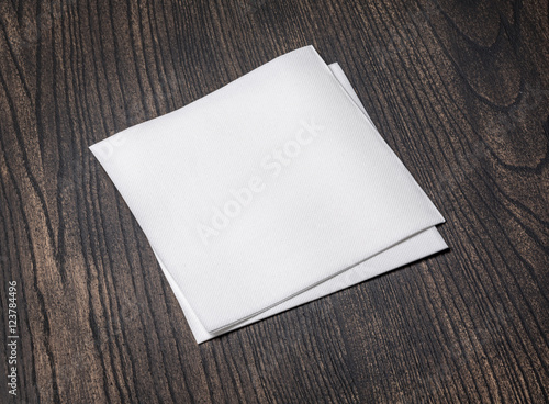 Fotografie napkin on old wooden table