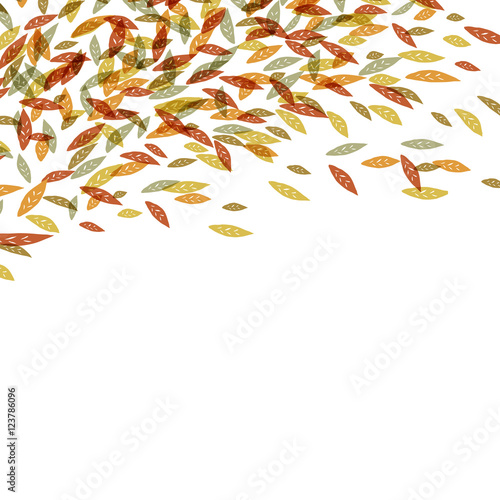 Autumn fallen leaves. Autumn fall illustration. For autumn and t