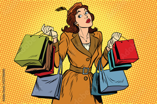 Beautiful retro woman on sale