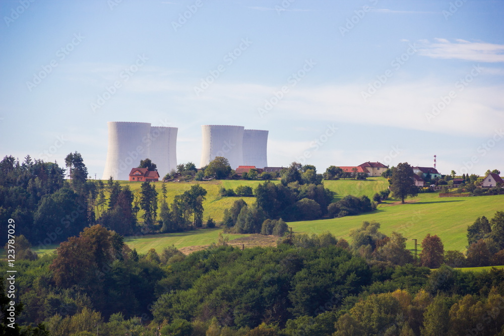 Nuclear power plant Temelin, South Bohemian region, Czech Republic.