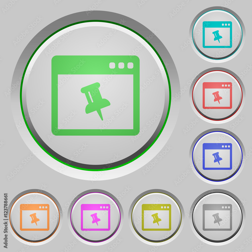 Application pin push buttons Application pin push buttons