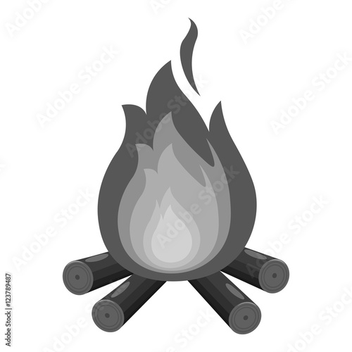 Campfire with firewood icon of vector illustration for web and mobile