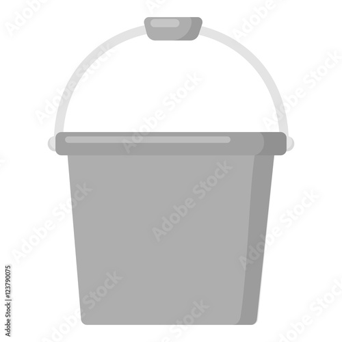 Bucket monochrome icon. Illustration for web and mobile design.