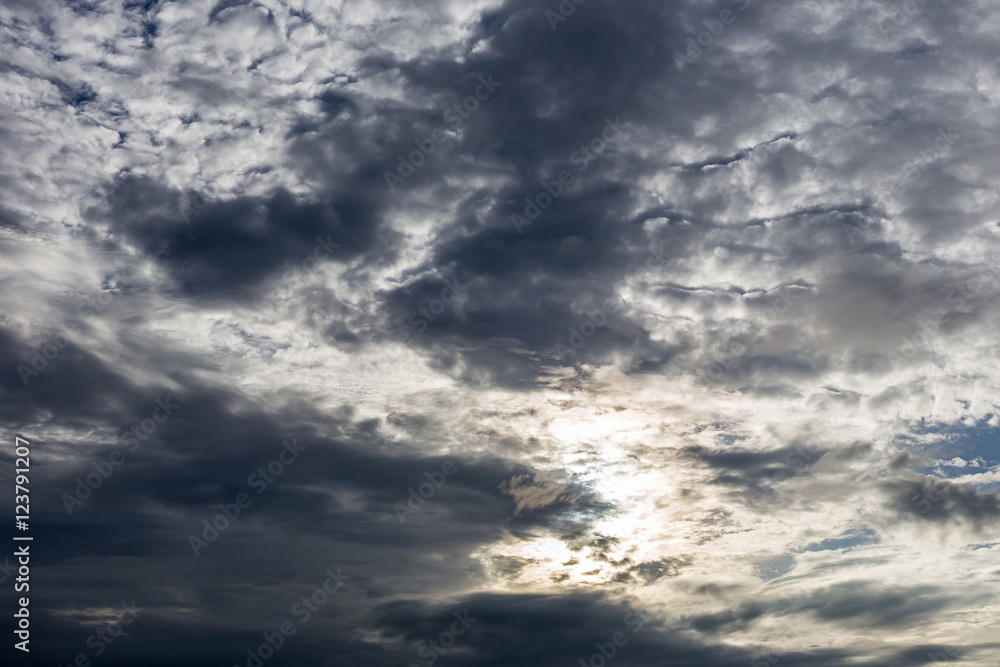 Obraz premium Blue sky with clouds.