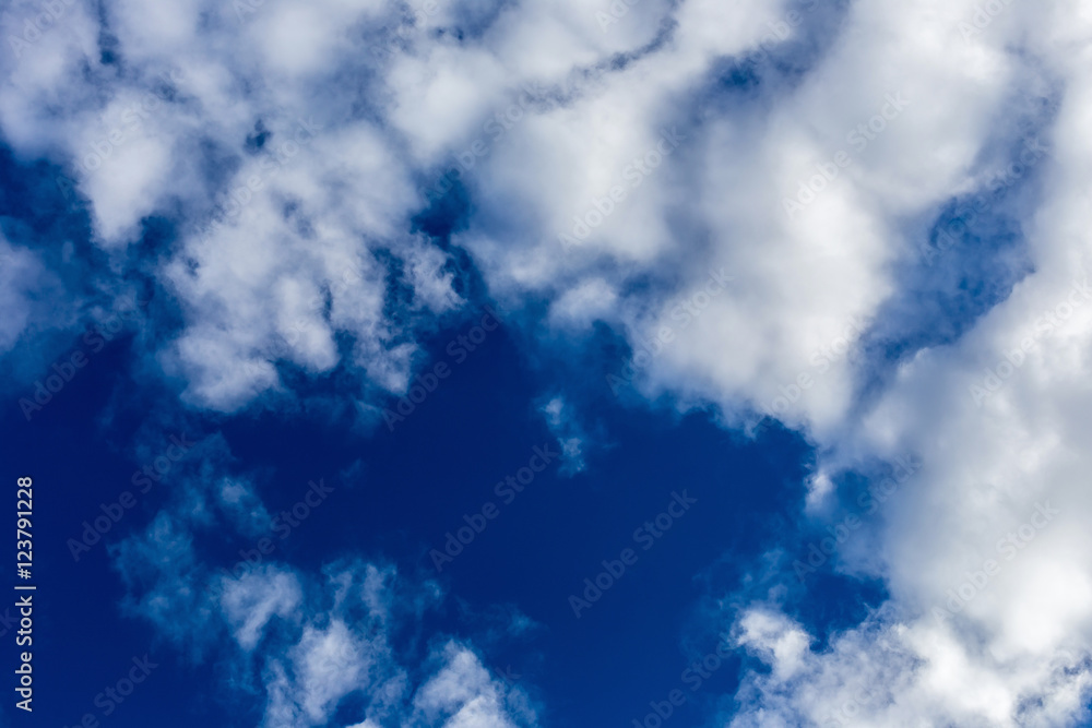 Obraz premium Blue sky with clouds.