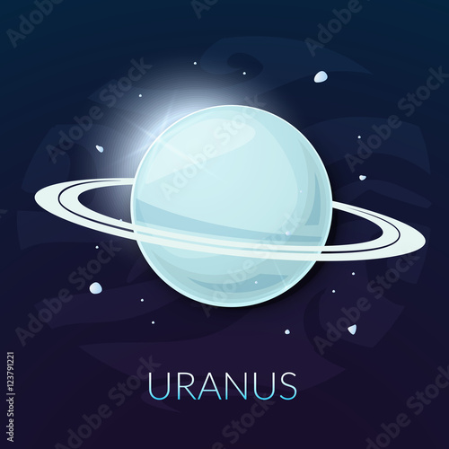The planet Uranus, vector illustration