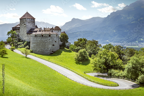 Medieval castle in Vaduz, Liechtenstein photo
