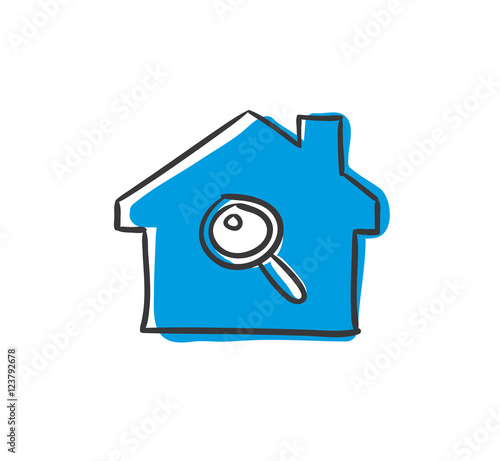 Stick Figure Series Icon / Haussuche