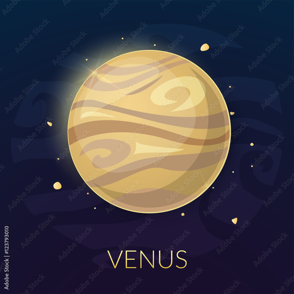 Fototapeta premium The planet Venus, vector illustration