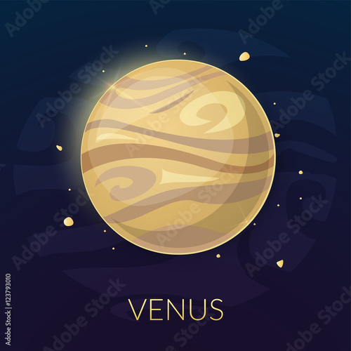 The planet Venus, vector illustration