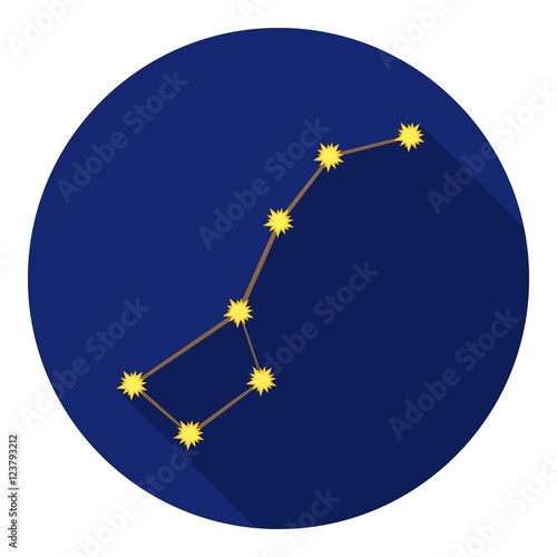 Ursa Major icon in flat style isolated on white background. Space symbol stock vector illustration.