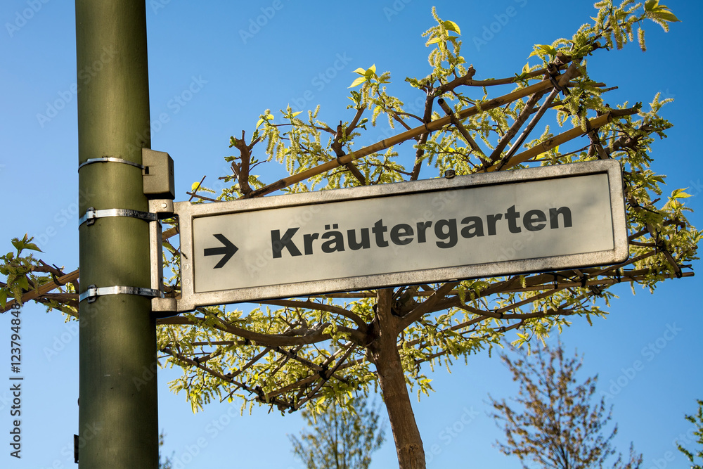 Fototapeta premium Schild 145 - Kräutergarten