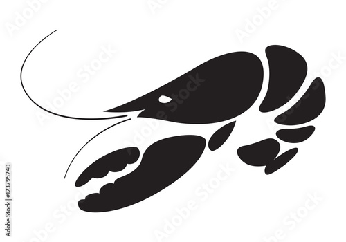 Lobster icon, vector