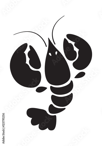 Lobster icon, vector