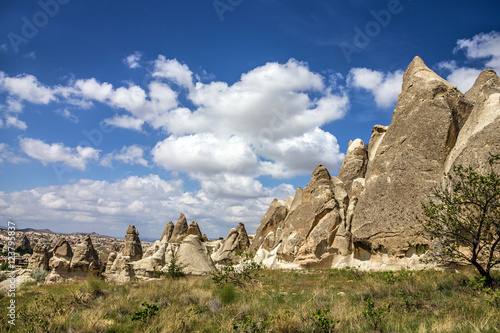 Mountain landscape. Cappadocia, Anatolia, Turkey.