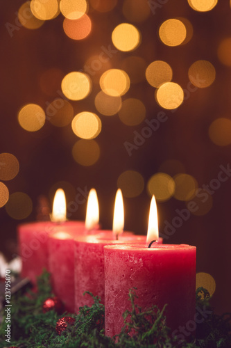 Four Candles are burning for XMAS