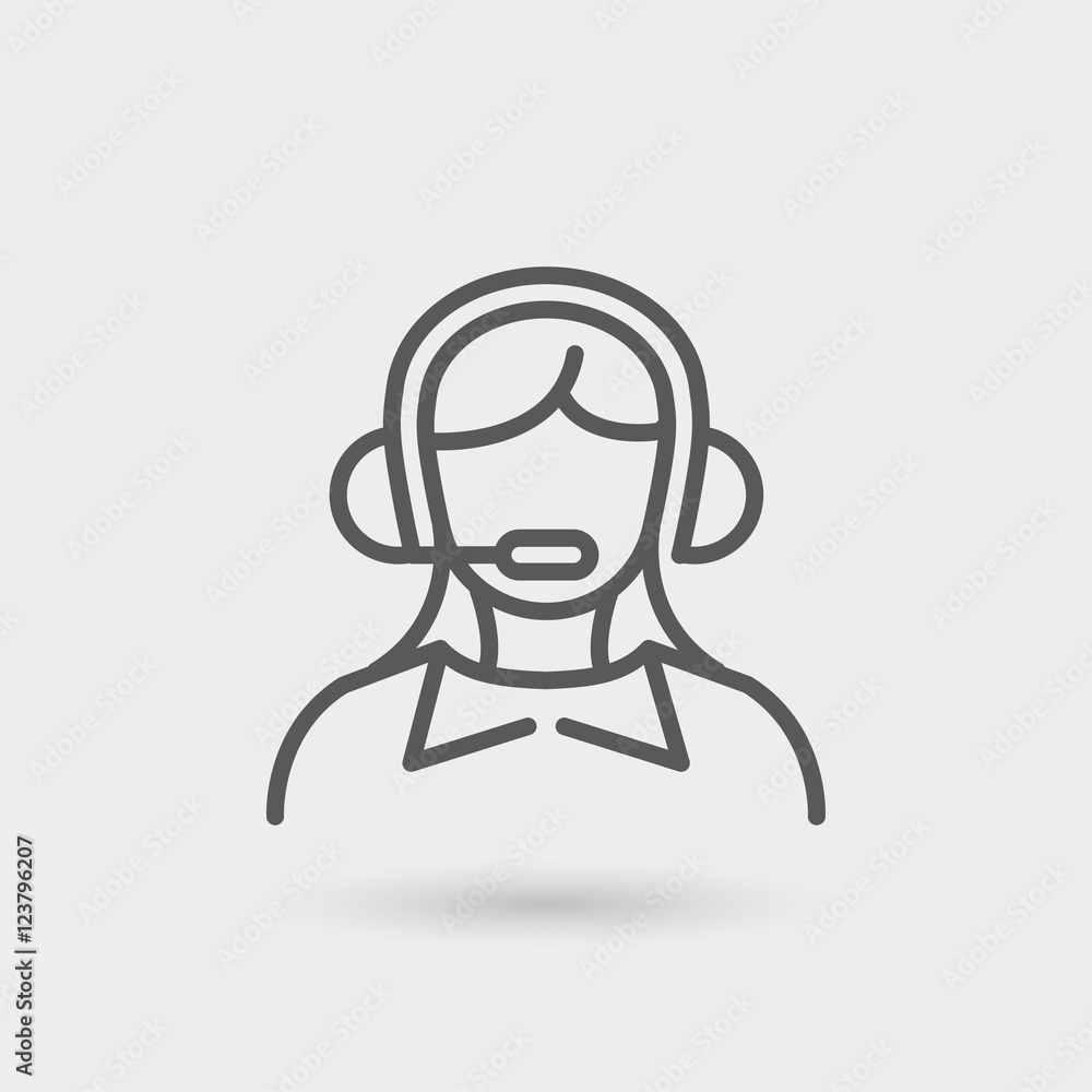 telephone operator line icon