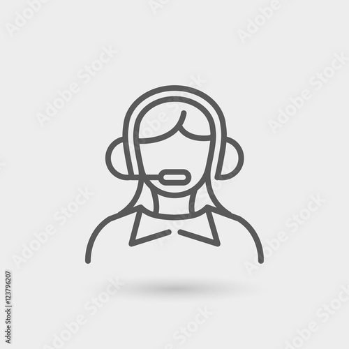 telephone operator line icon