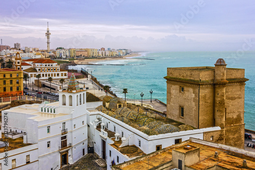 Cadiz town panoramic view, Spain