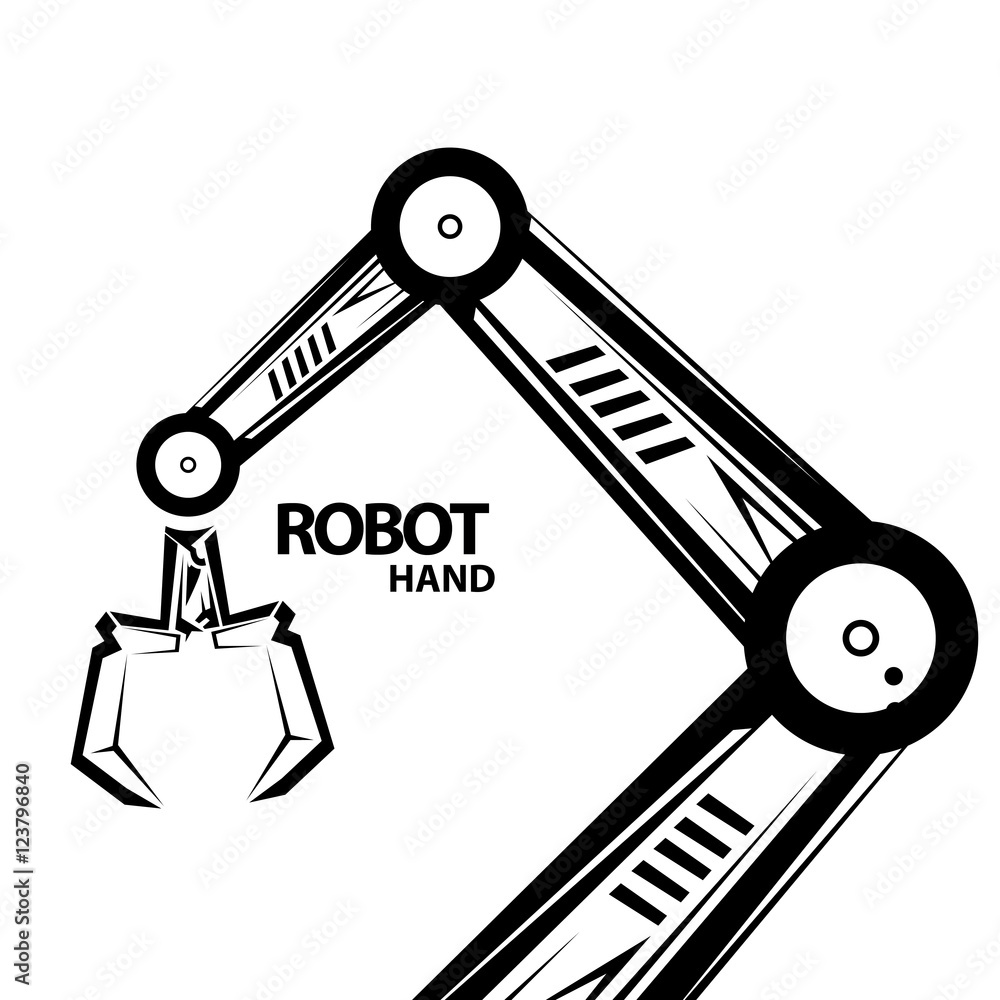 vector robotic arm symbol. robot hand. vector robotic arm symbol. robot hand.