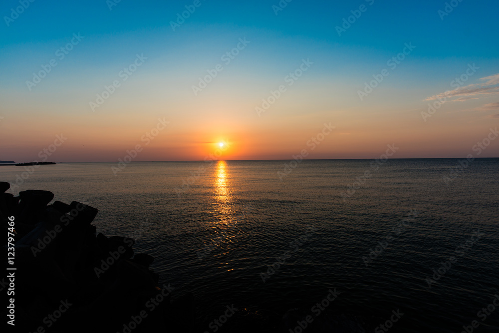 Amazing sunrise,Olimp,black sea,Romania